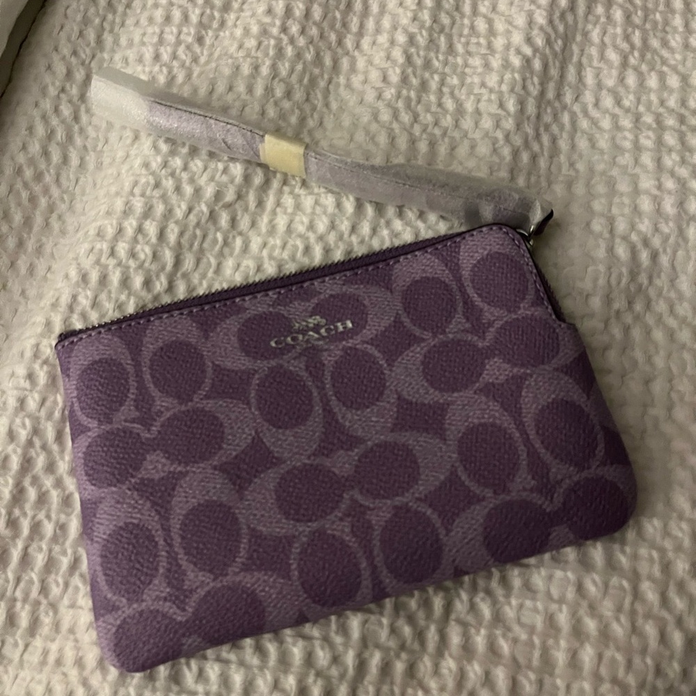 Coach Lavender Signature Wristlet